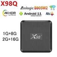 X98Q Тв Бокс Андроид 11 Amlogic S905W2 1GB/8GB AV1 2.4G/5G Wifi 2/16GB