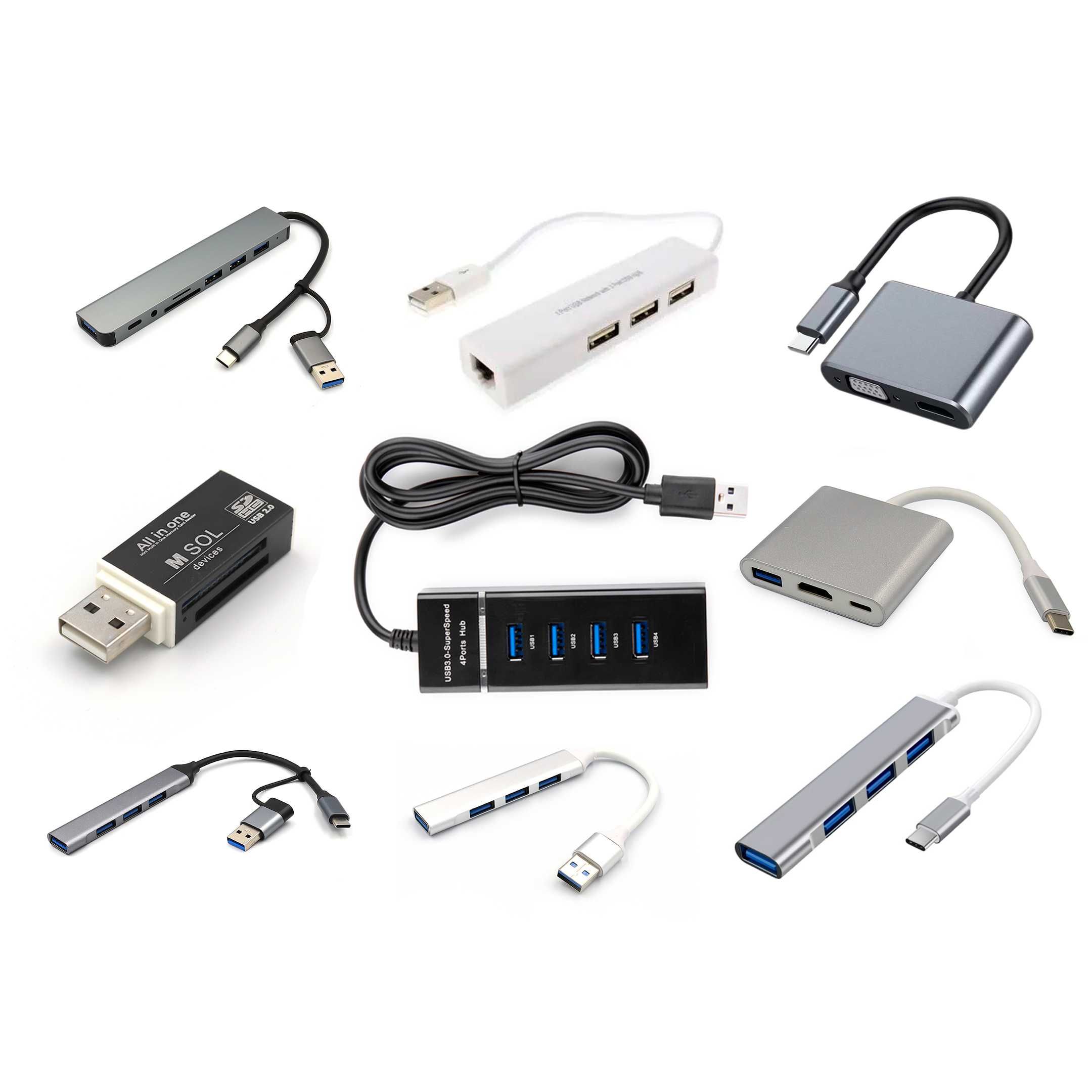 USB Hub / USB-концентратор USB 3.0 / HUB разветвитель / USB - ХАБ