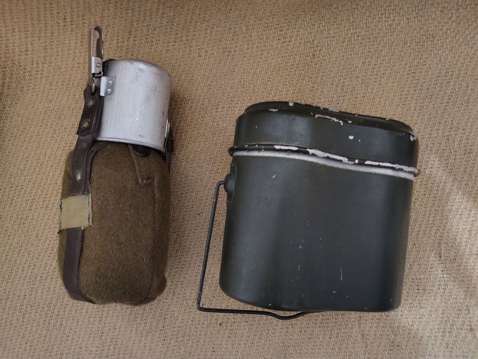 Bidon de apa plosca si gamela militare RSR