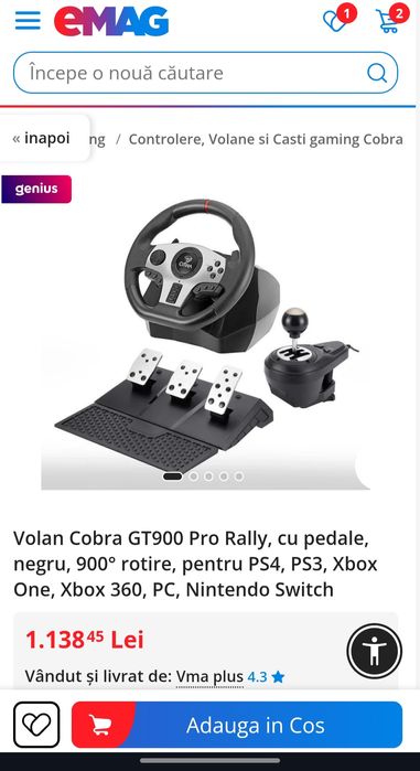 Vând ps4 și volan de gaming