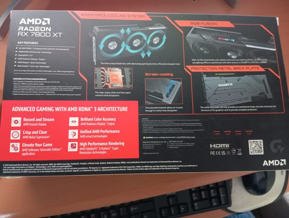 Видеокарта RX7800XT 16Gb
