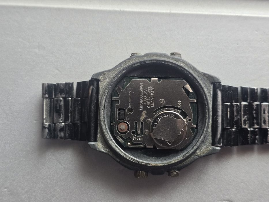 Vand ceas GFX analog+digital display QUARTZ, Black