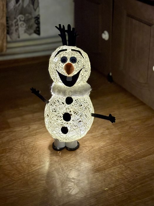 Decor luminos Handmade - Om de zapada cu led Olaf