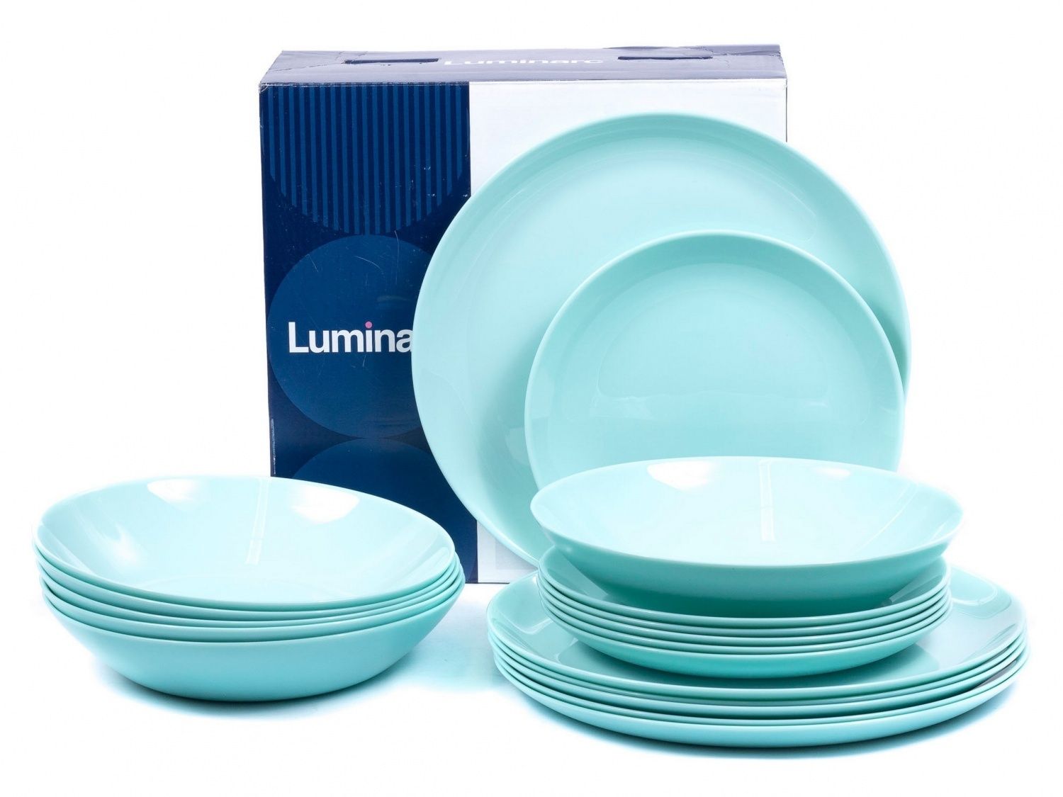Luminarc diwali light turquoise сервиз за хранене 19 части чинии/купа