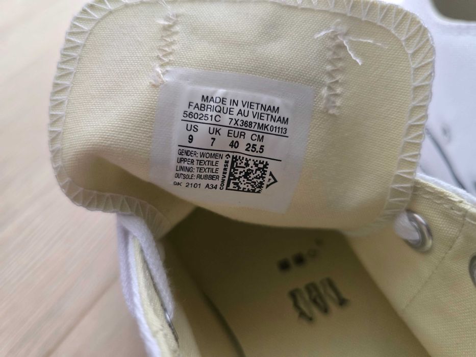 Teniși Albi, Converse All Star - mărimea 40 și 41