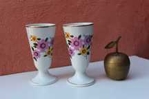 Set 2 vase flori portelan colectie LIMOGES - Franta, R. Caire, 1970