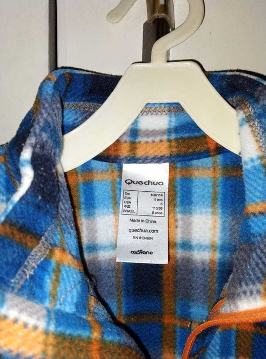 Детски пуловер полар Quechua за зимни спортове, 4-5г., нов, с подарък