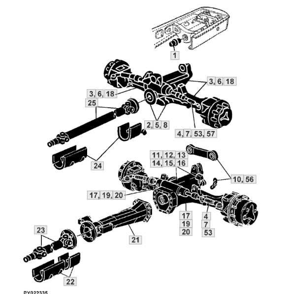 piese punte fata pentru tractoare John Deere