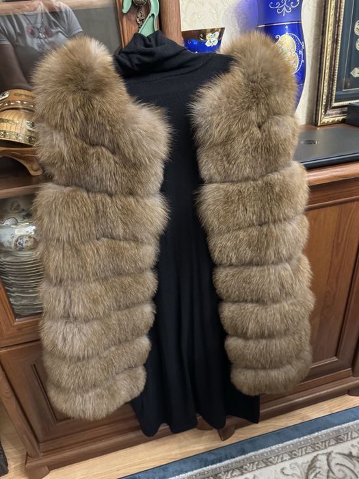 шуба трансфомер песец,жилет песец Обмен.