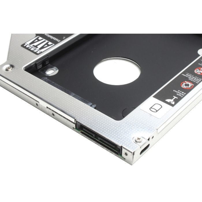 Adaptor caddy DVD HDD pt laptop/notebook - grosime 12.7mm, aluminiu