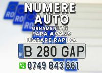 Numere auto ornamentale personalizate