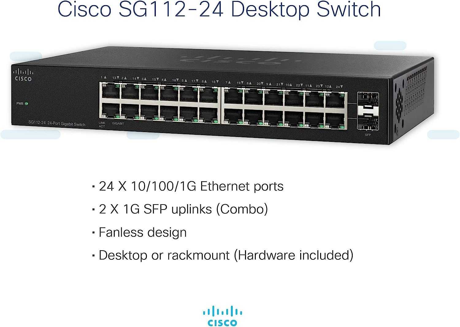 Cisco SG112-24 24-Porturi Gigabit Switch 10/100/1000 Mbps