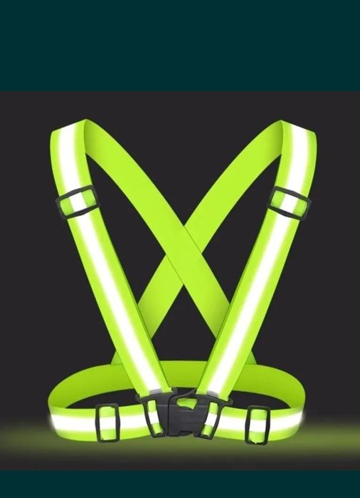 Vesta reflectorizanta bicicleta atv trotineta Ham elastic verde