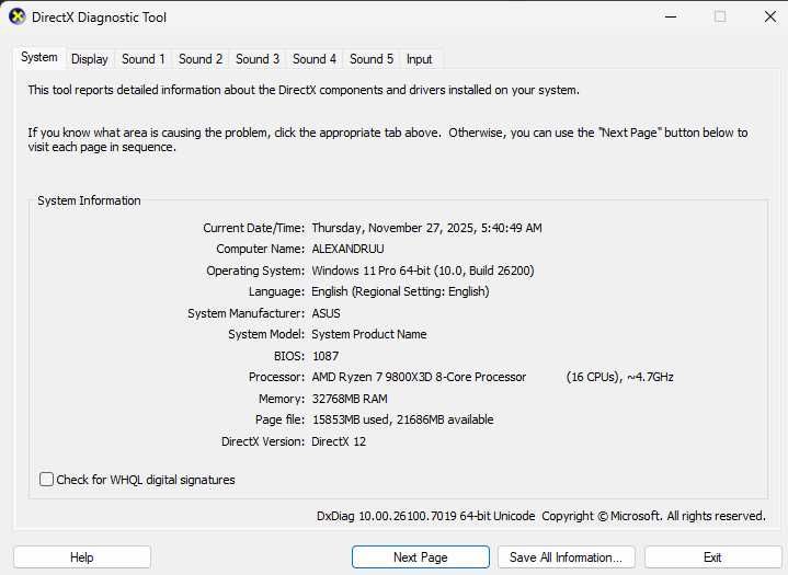PC Gaming AMD 9800x3D & AMD 9070XT 16GB VRAM
