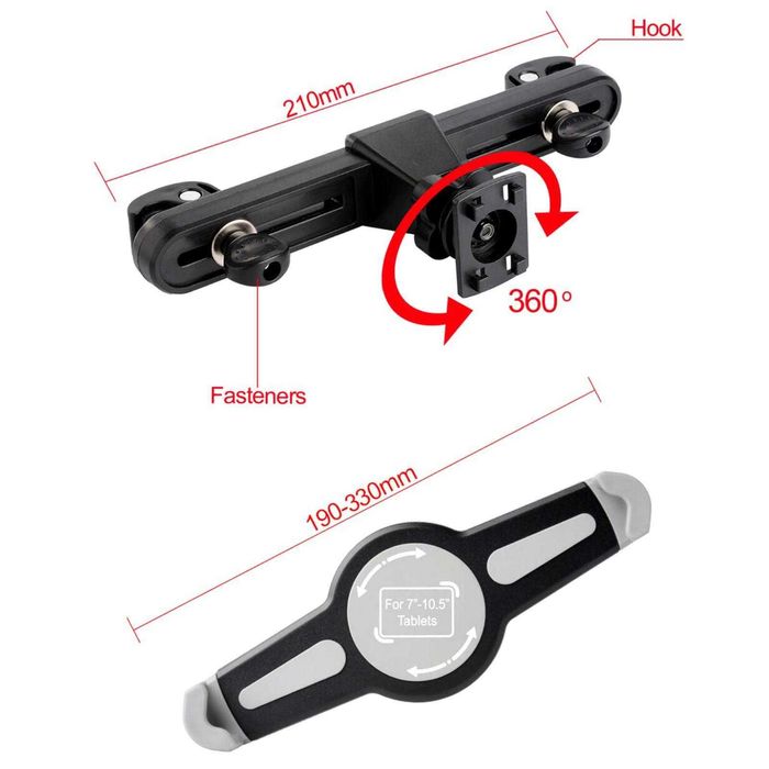 Универсална стойка за Таблет за задните седалки с размер 7"- 10.5"inch