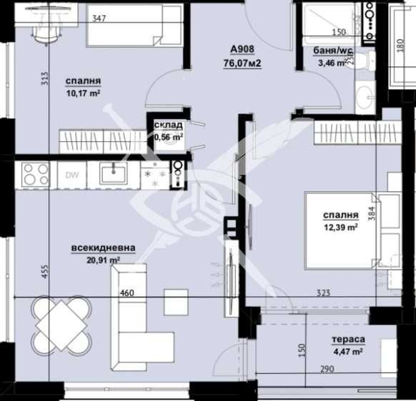Тристаен апартамент в Изгрев 799-23910