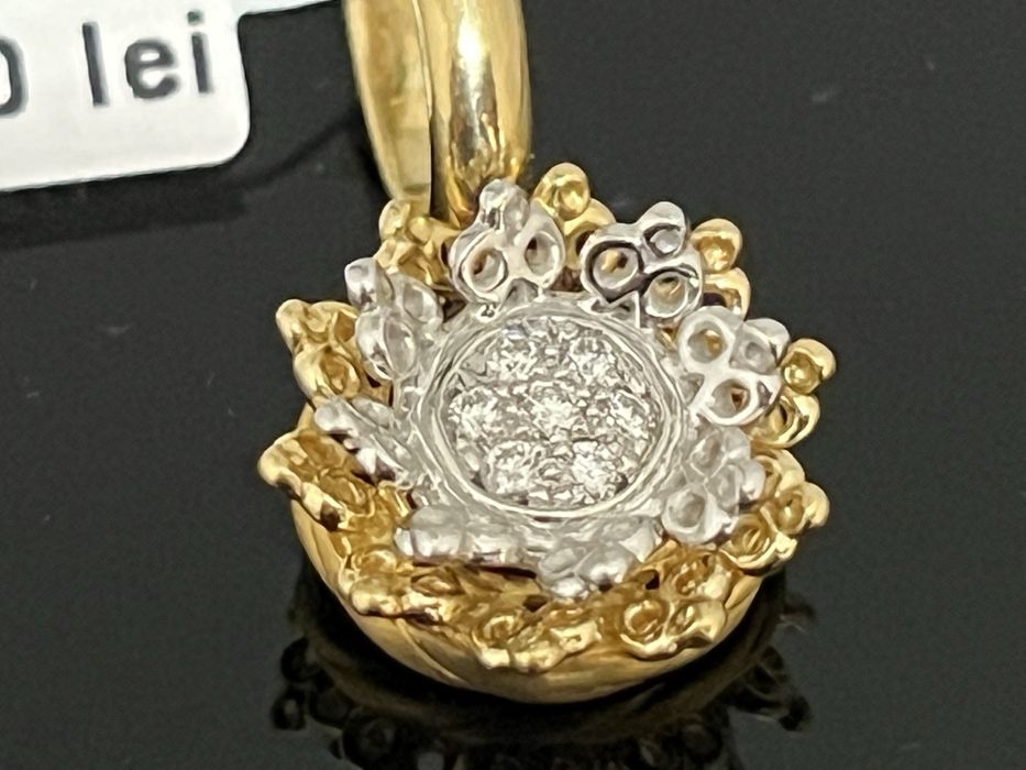 Bijuteria Royal CB : Cercei aur 18K 11,87 grame 14 diamante naturale