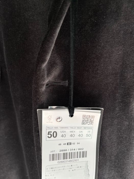 Sacou catifea Zara Man mărimea 50