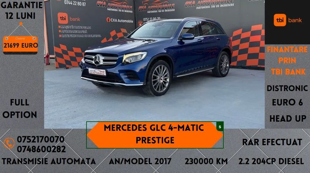 Mercedes-Benz GLC RAR Efectuat / Distronic+ / Led Inteligent / Full Option / Amg Line
