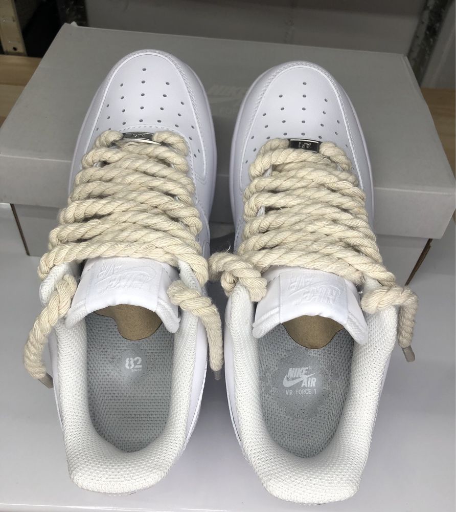 Rope Laces Nike AF 1 White Style Air Force1 White AirForce Rope Laces