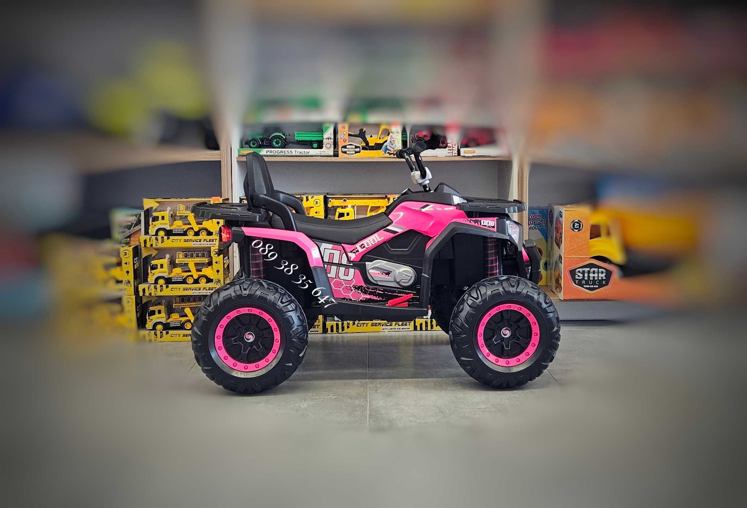 НОВО!Акумулаторно бъги Cool с МЕКИ ГУМИ,12V батерия,4x4,кожена седалка