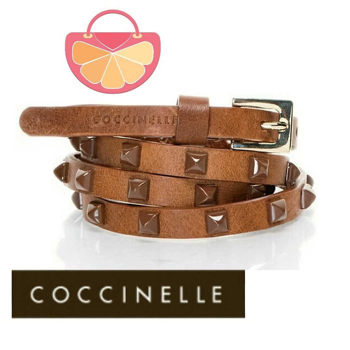 %ПРОМО% COCCINELLE – Дамски кафяв кожен колан размер: 85 см нов