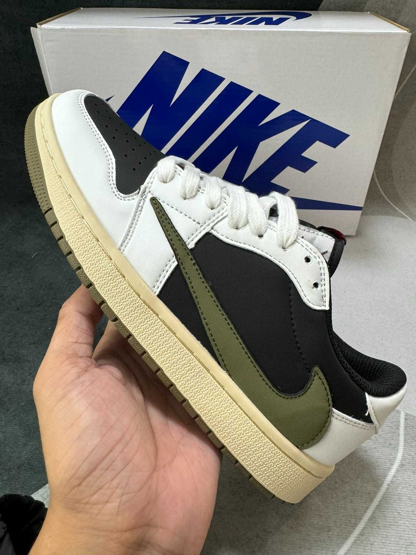 Travis Scott х Nikе Аir Jоrdаn 1 Low Мedium Olivе