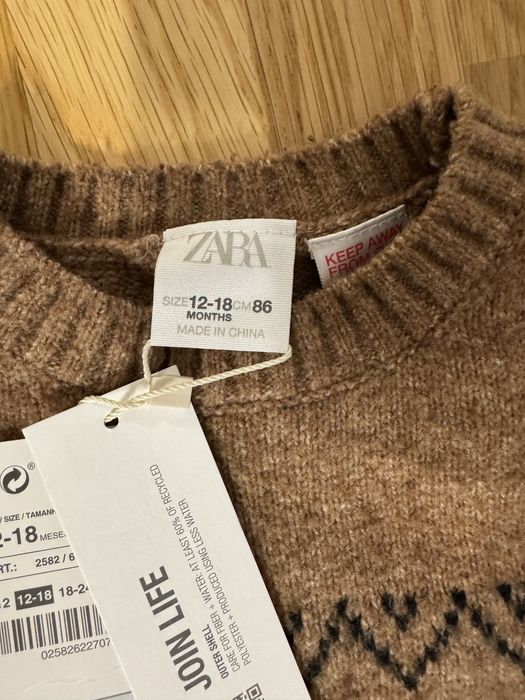 Bluza zara cu eticheta , 12-18 luni
