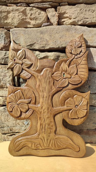Дърворезба "Дървото на живота"-Арт изкуство, уникален подарък и декор