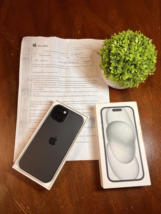 iPhone 15 128GB 100% Акб. На гарантии! 10/10.