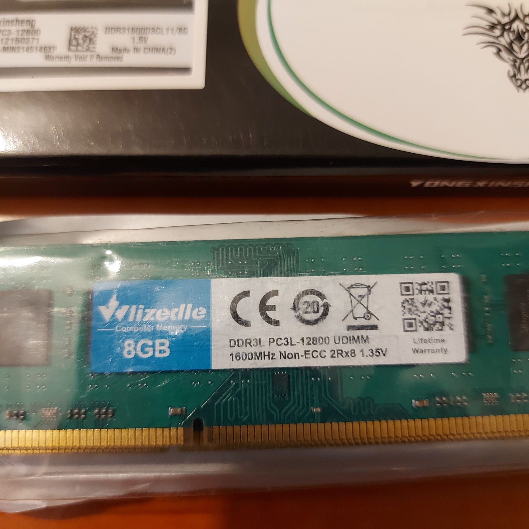 Memorie ram desktop pc,udimm,dimm 1x8gb ddr3 1600 mhz noi