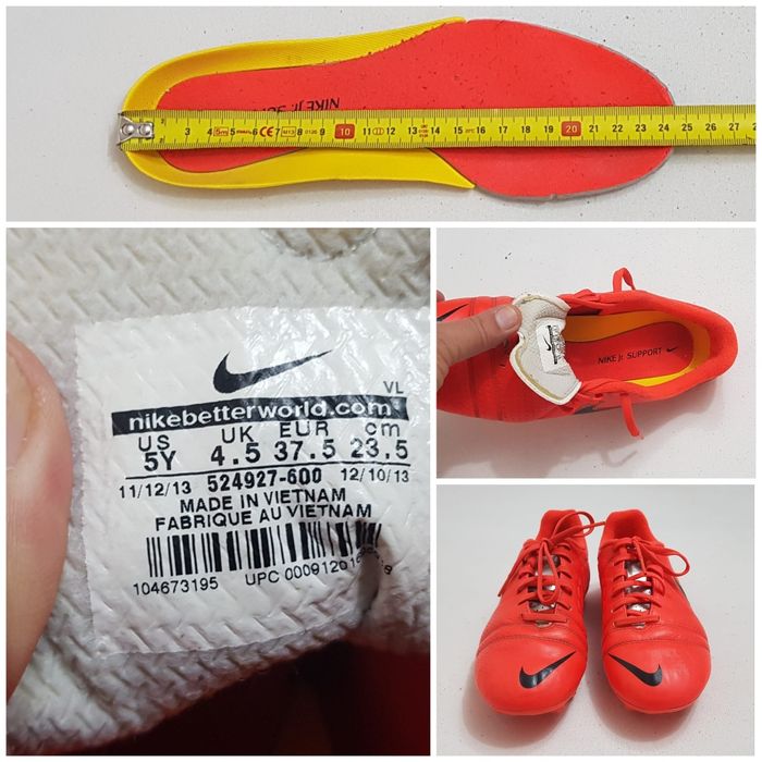 Ghete ptr fotbal NIKE Mercurial, crampoane iarbă, gazon, mărimea 37, 5