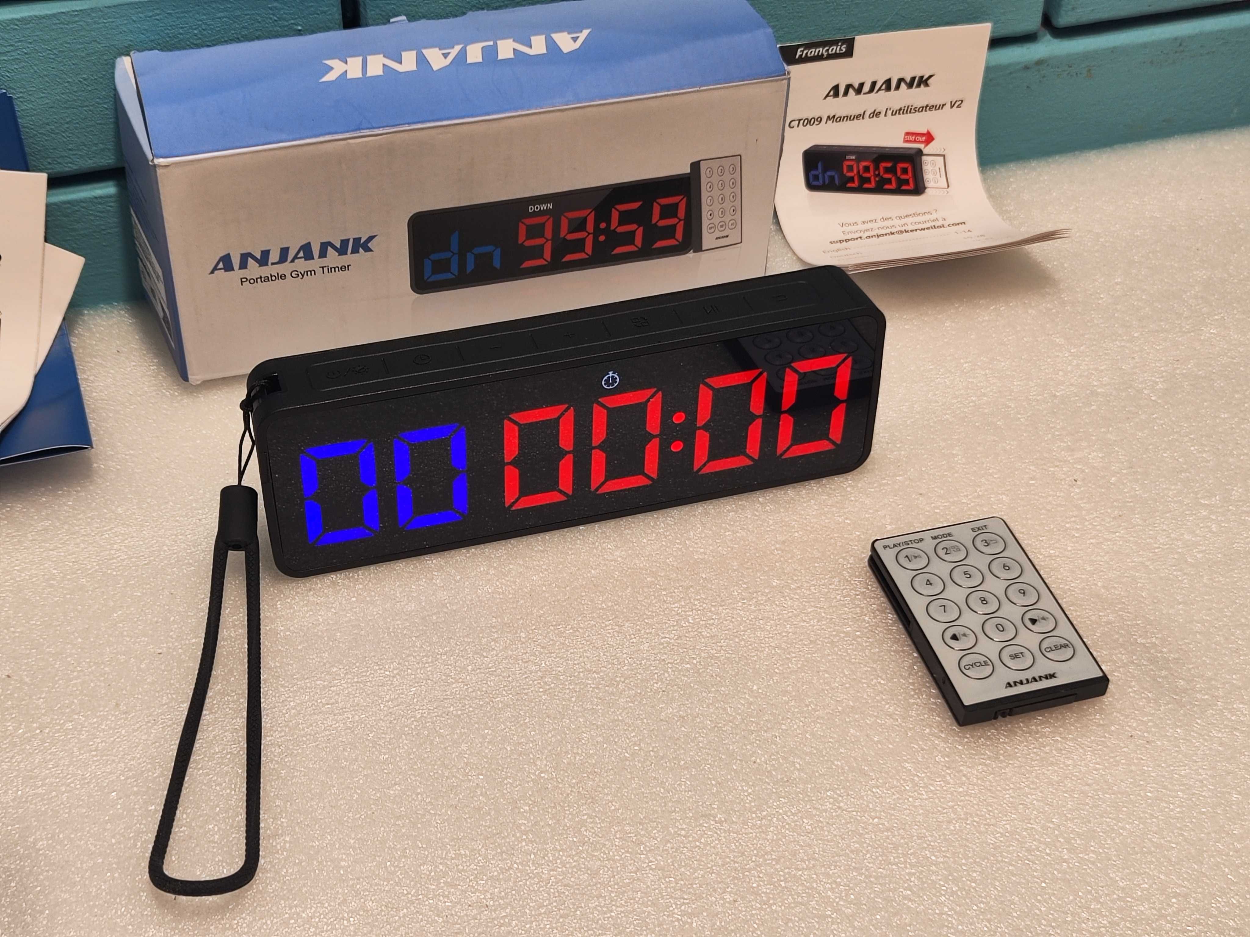 Преносим магнитен фитнес таймер ANJANK с дистанционно GYM Timer