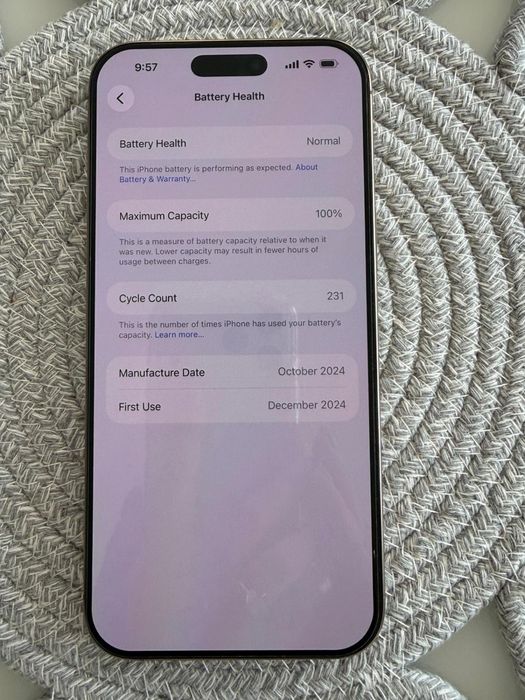 Iphone 16 Pro Max 512 GB 100% батерия