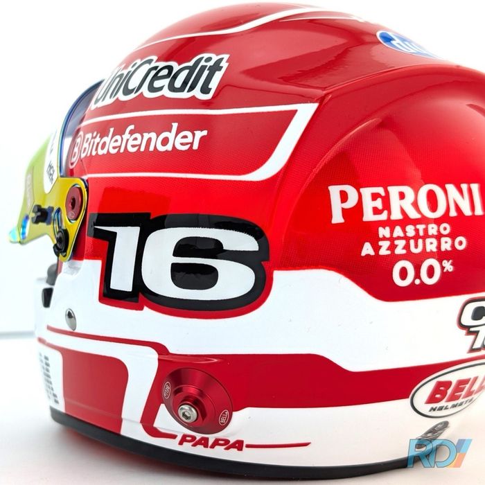 2025 Charles Leclerc Mini Helmet - 1:2 Scale - Ferrari Bell F1 Helmet