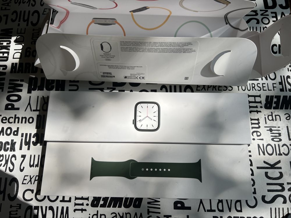 Apple watch seria 7 41mm Green Alu GPS
