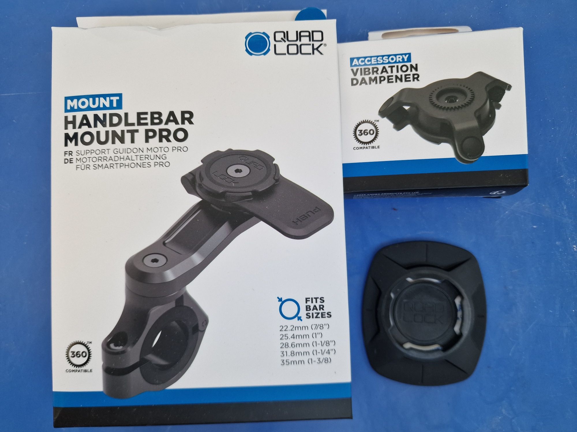 QuadLock Fork Stem Pro, Handlebar mount Pro стойка за телефон за мотор