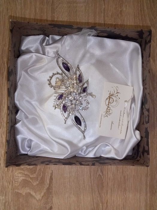 Broșă DE PAR kinetică din argint decorată cu cristale Swarovski