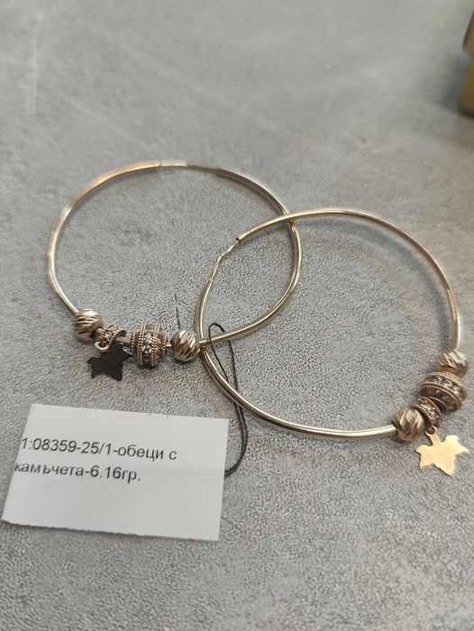 Златни дамски обеци 6.16гр-14к