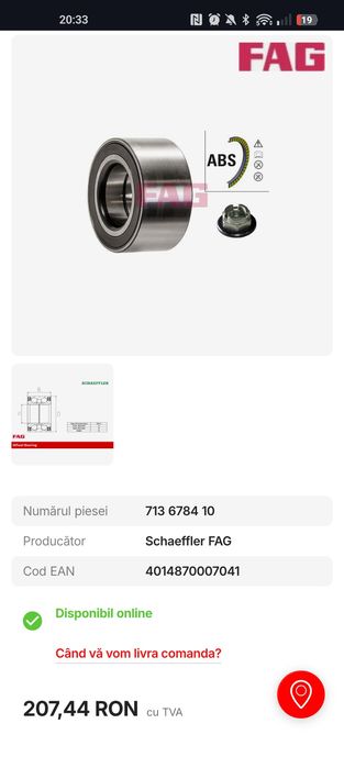 Set rulment roata Ford, Jaguar