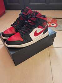 Adidasi Nike Air Jordan 1 (j1 red fire mid) 44