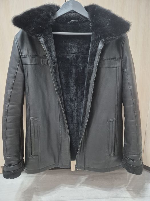 Мужская кожанная дубленка