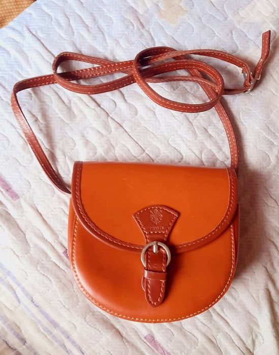 Geantă damă cu două compartimente din piele, Firenze Made in Italy