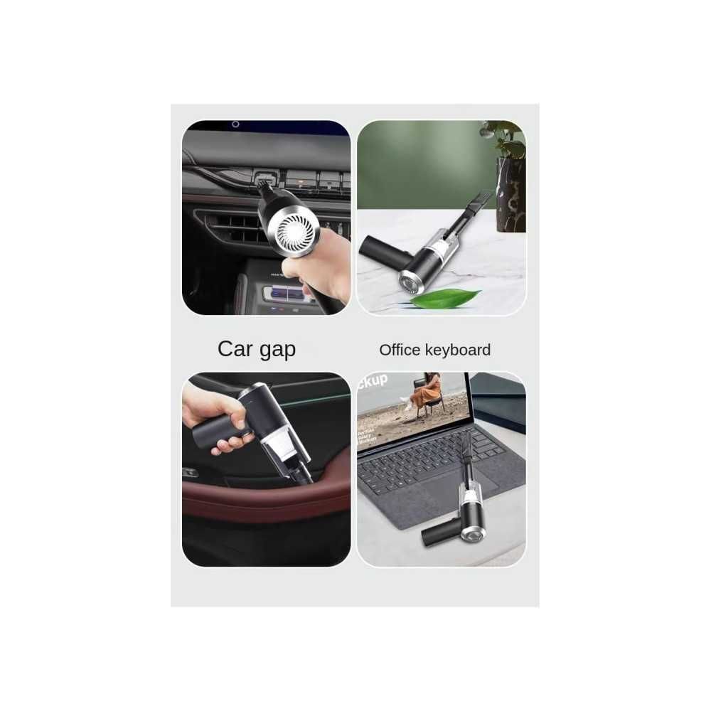 Mini aspirator auto portabil – fara fir, compact, cu incarcare USB