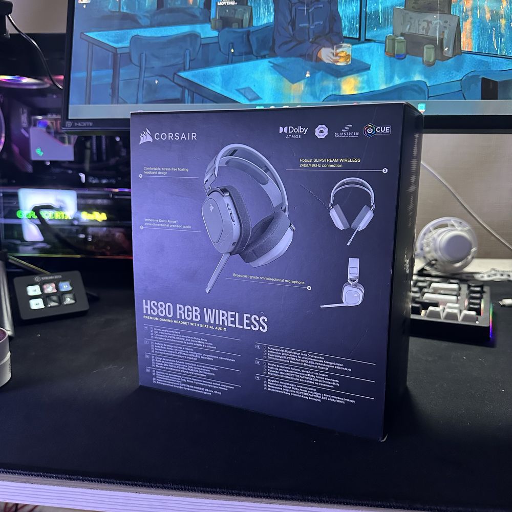 Игровые наушники CORSAIR HS80 RGB WIRELESS