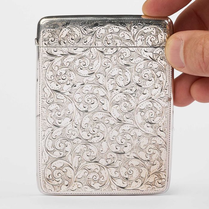 Port carti de vizita din argint 925-Anglia an 1899-argintart.ro