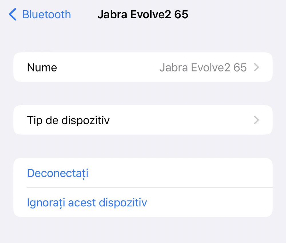 Casti Bluetooth Jabra Evolve2 65 cu Microfon