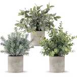 Set 3 plante artificiale cu ghiveci