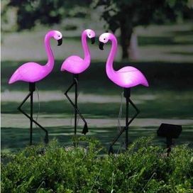 Светещи фламинги за градината