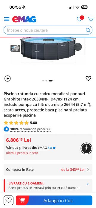 Piscina rotunda Intex 478 x124
